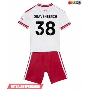 Lacne Dětský Futbalové dres Liverpool Ryan Gravenberch #38 2026-27 Krátky Rukáv - Preč (+ trenírky)